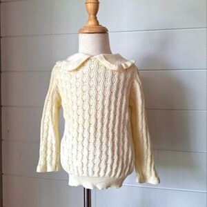 Cream Cable Knit Sweater Top